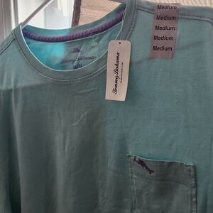 Tommy Bahama Men's Aqua Short Sleeve Tee